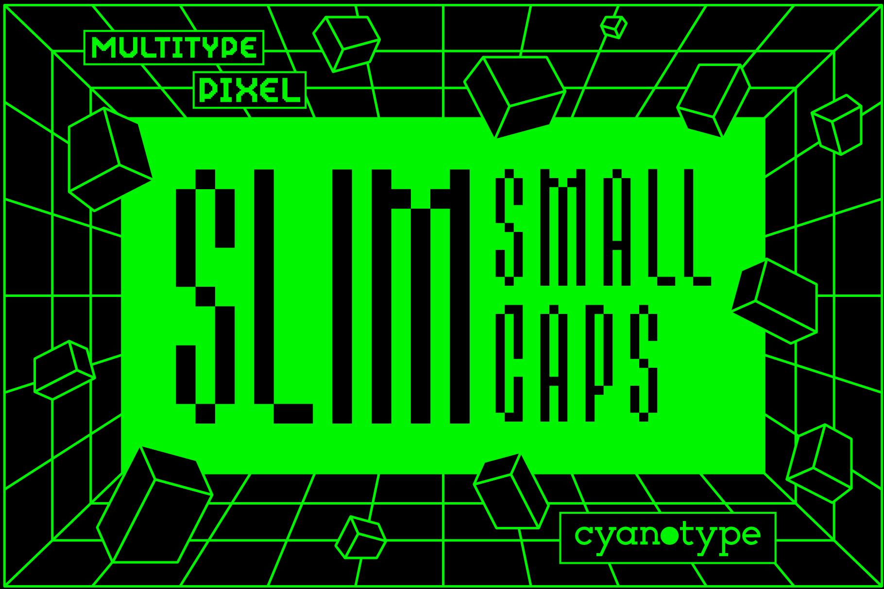 MultiType Pixel Slim Font
