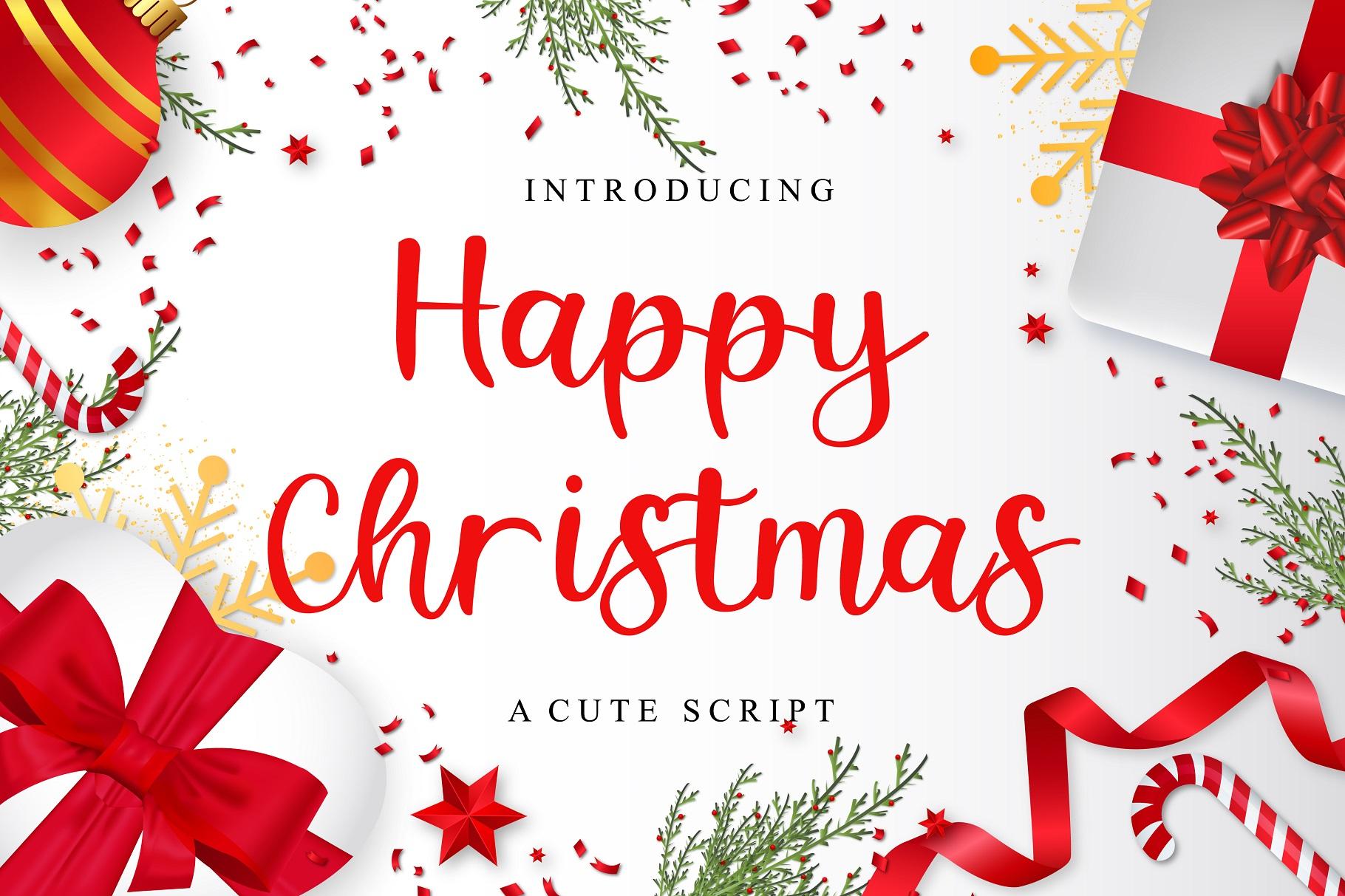 Happy Christmas Font