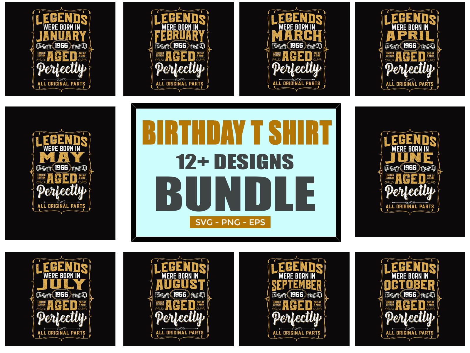 Legends Birthday T Shirt Design