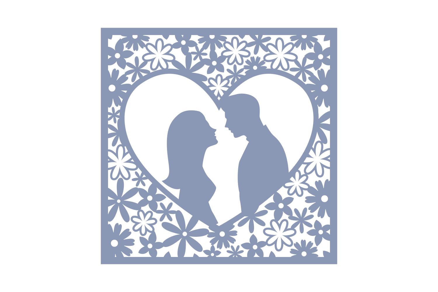 Couple Silhouette Mandala