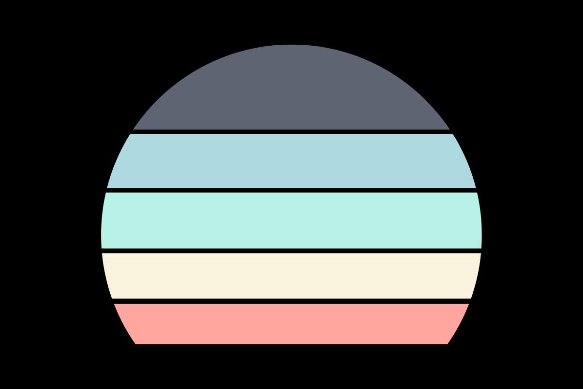 Retro Sunset Vintage - 5 Stripes