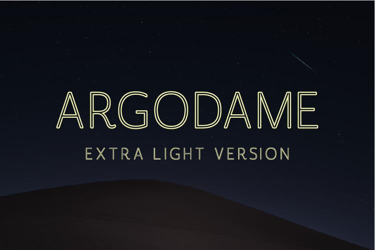 Argodame Outline Extra Light Font