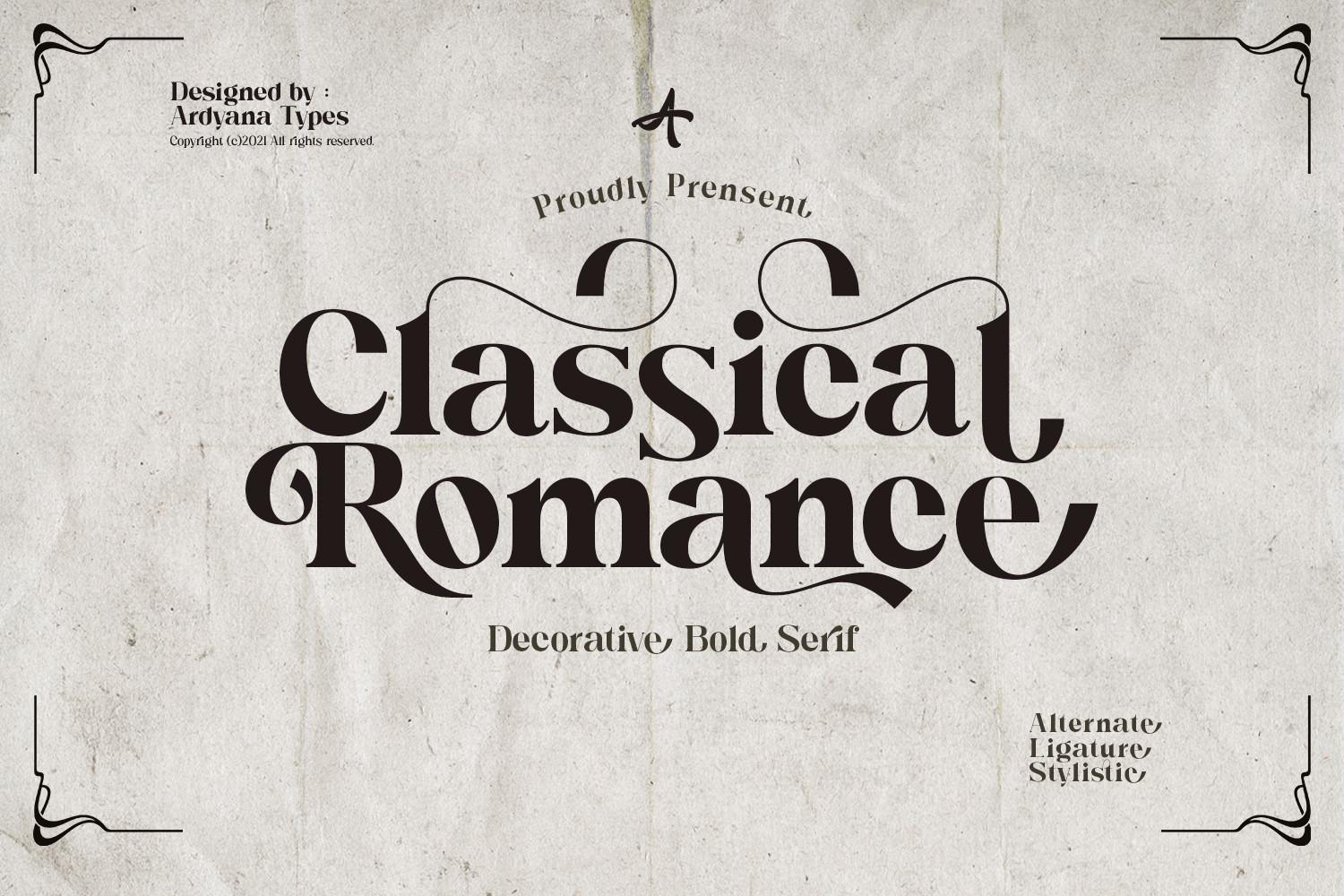 Classical Romance Font