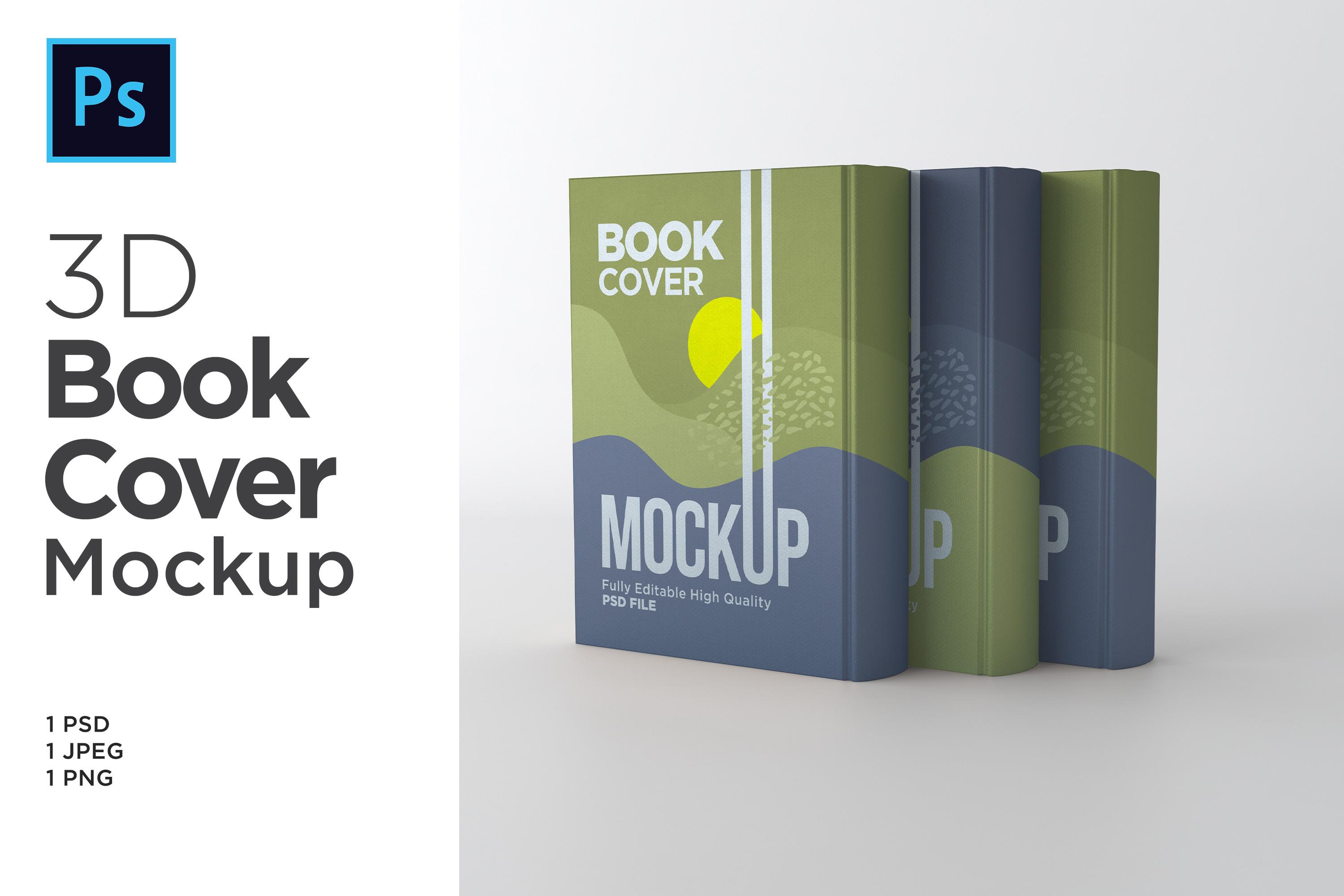 Book Cover Mockup 3d Rendering