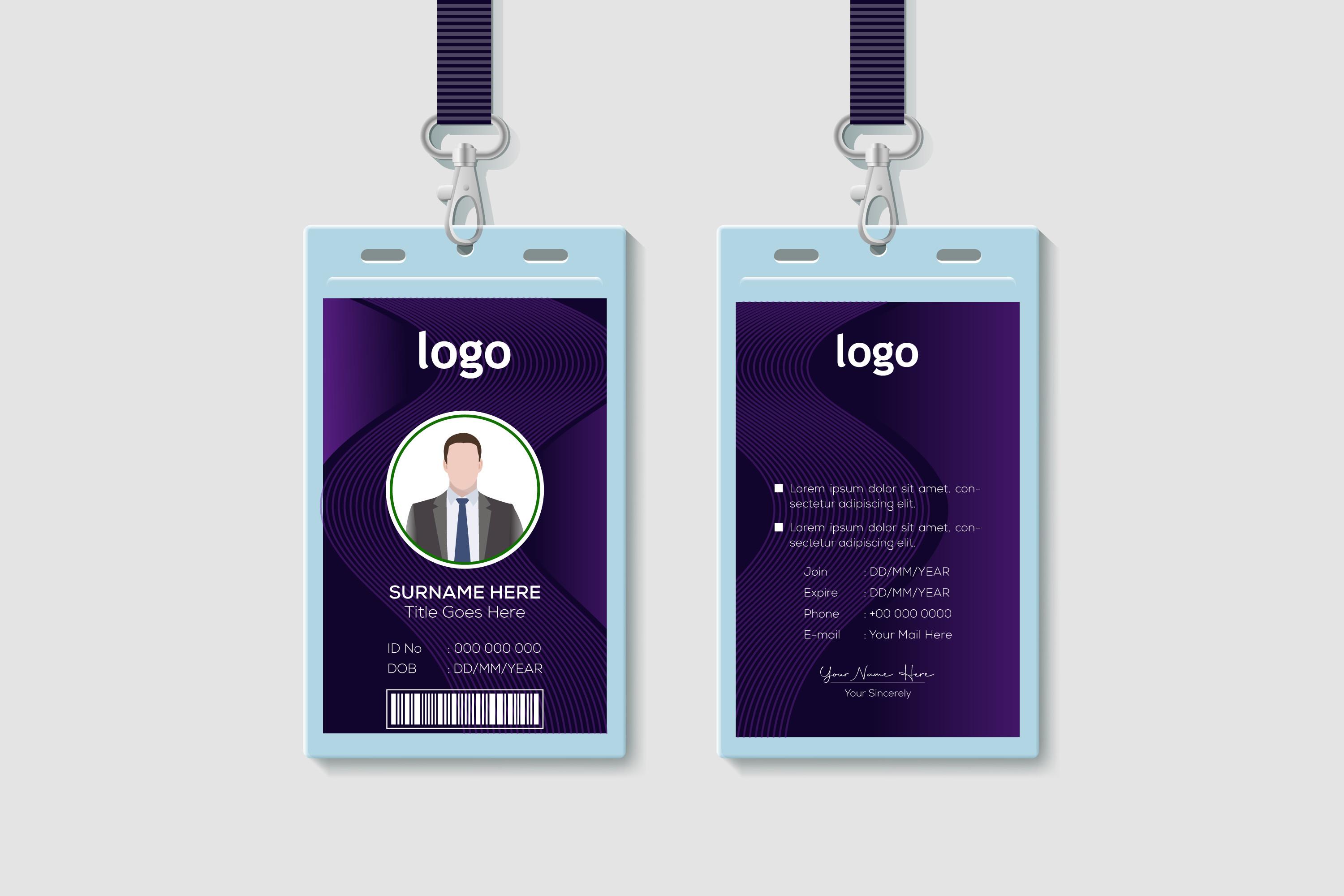 Event Staff Abstract Id Card Design