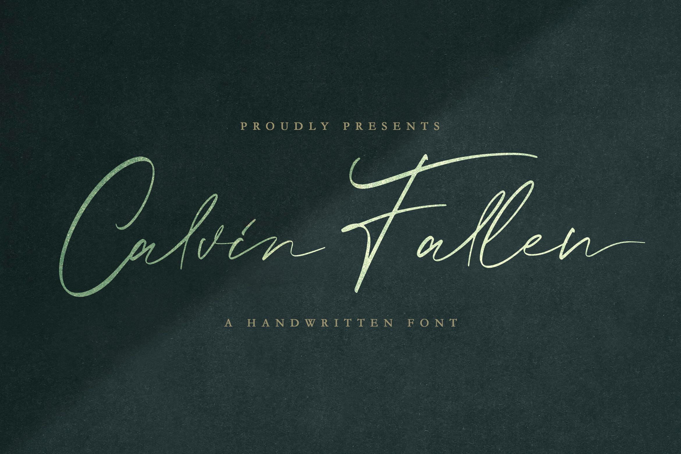 Calvin Fallen Font