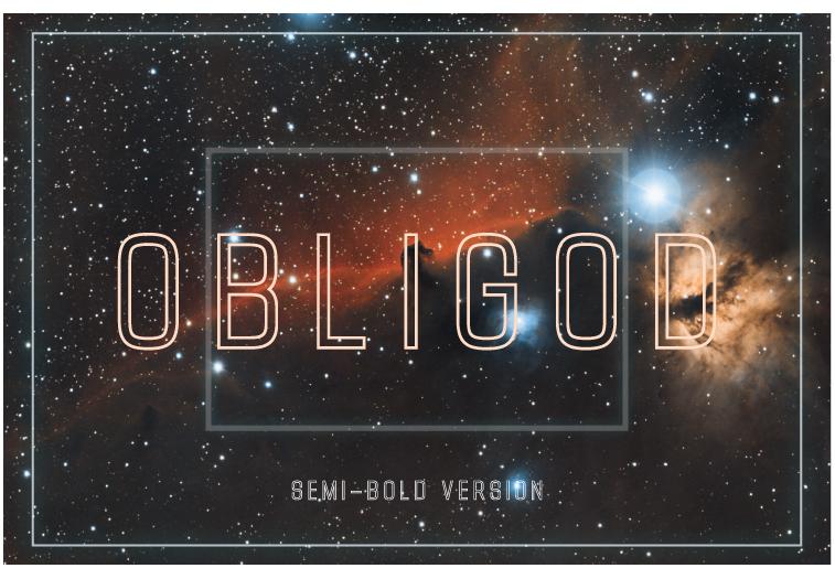 Obligod Outline Semi-Bold Font