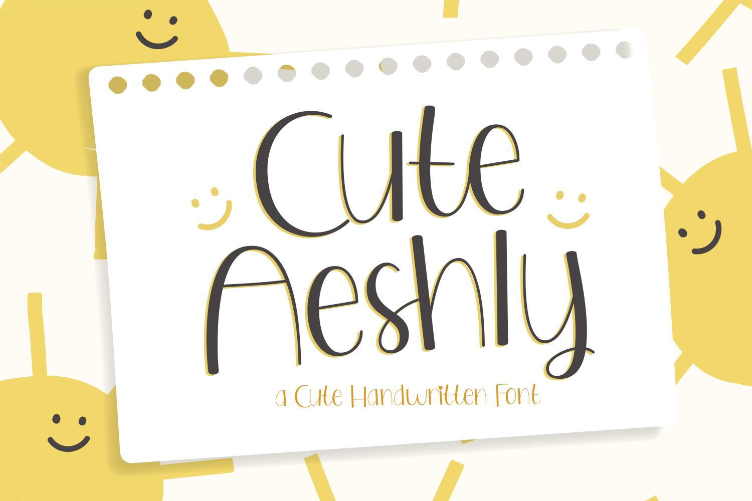 Cute Aeshly Font