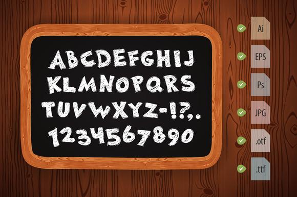 Hand Drawn Chalked Font