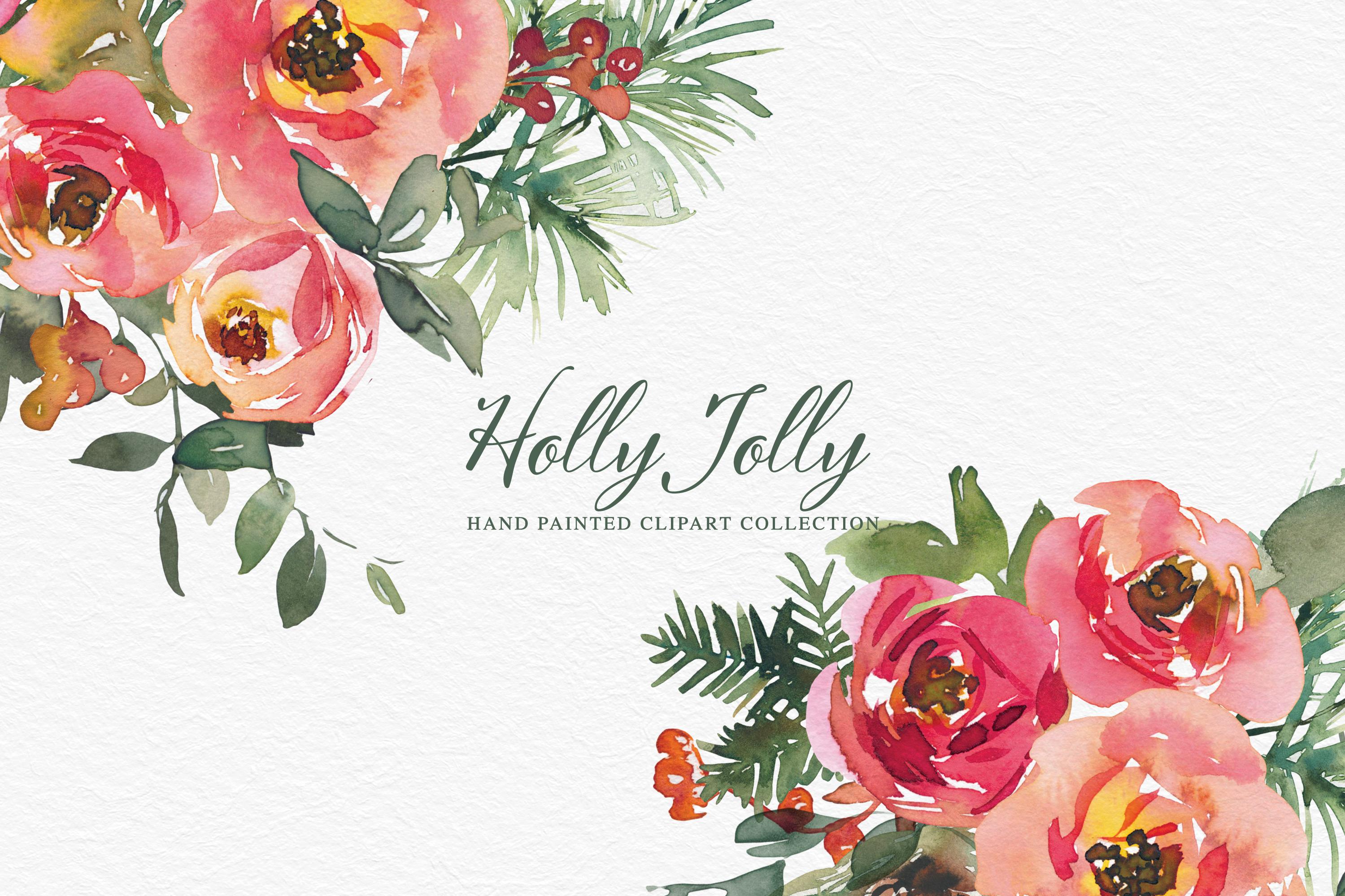 Christmas Watercolor Clipart Collection