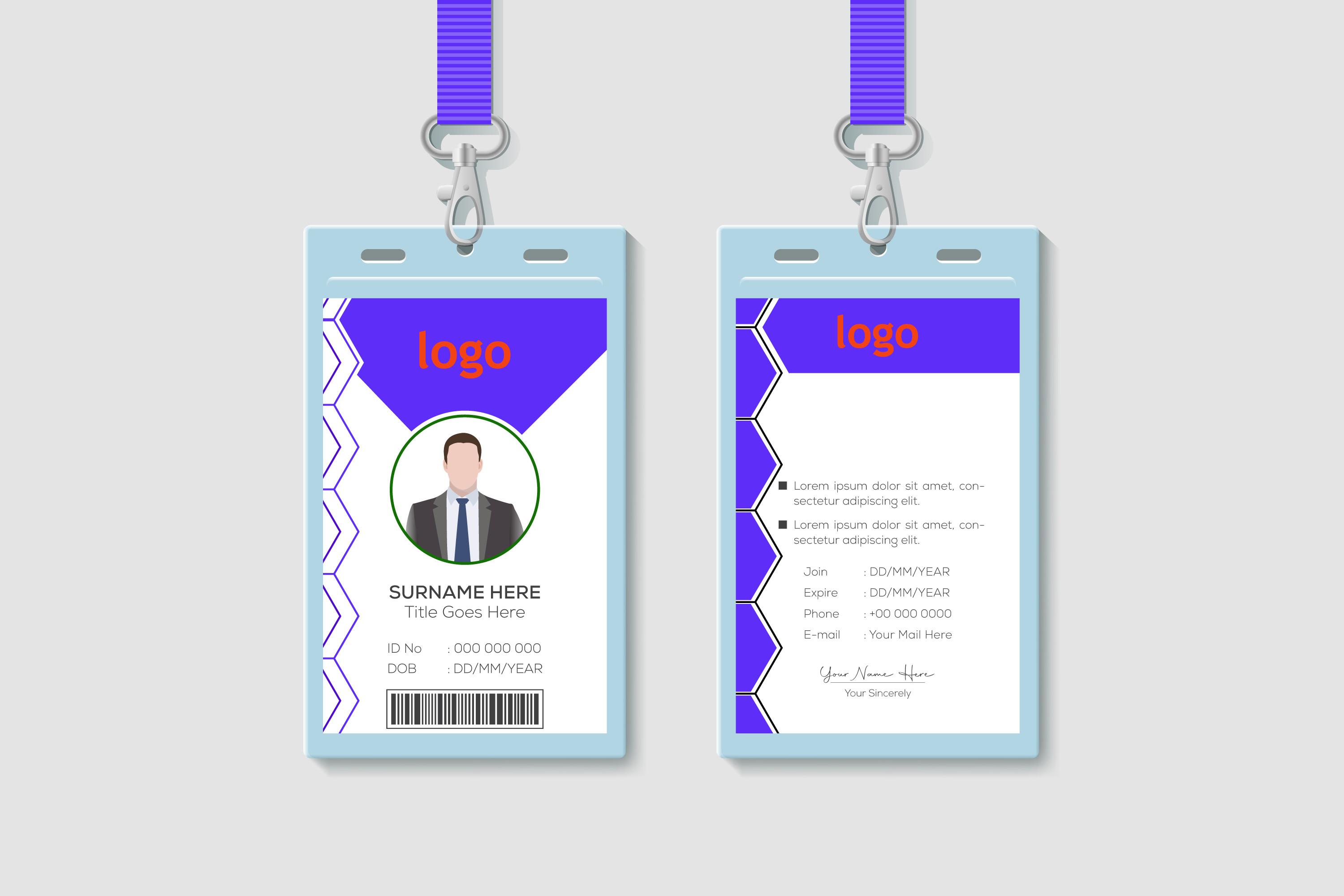 Technology ID Card Design Vector
