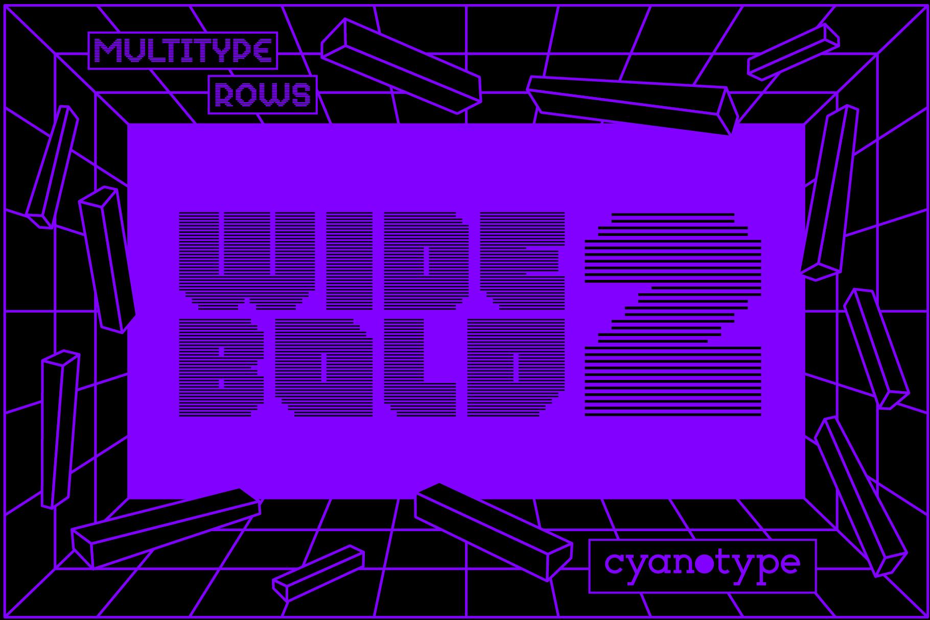 MultiType Rows Wide Bold 2 Font