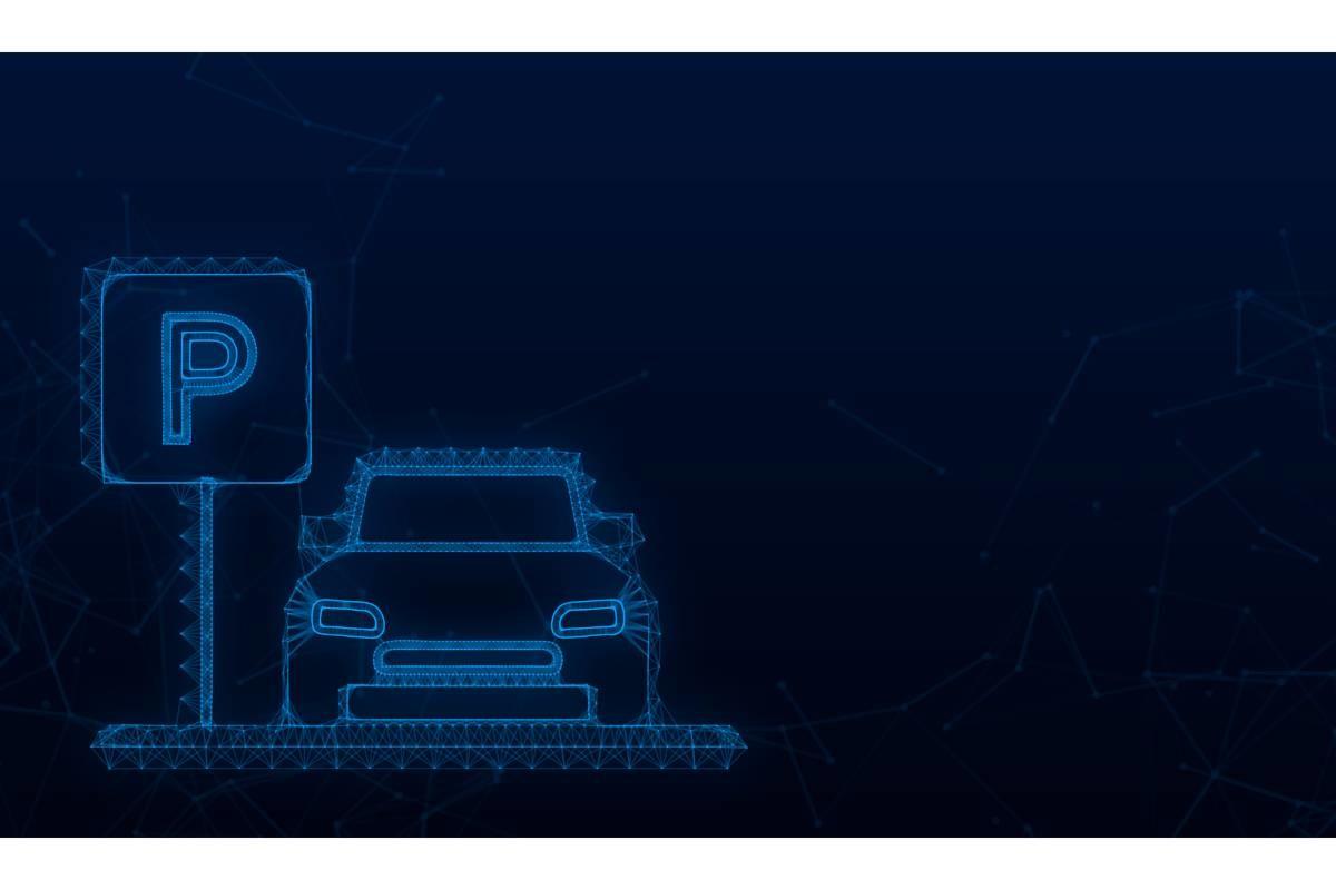 Template with Parking. Logo, Icon, Label