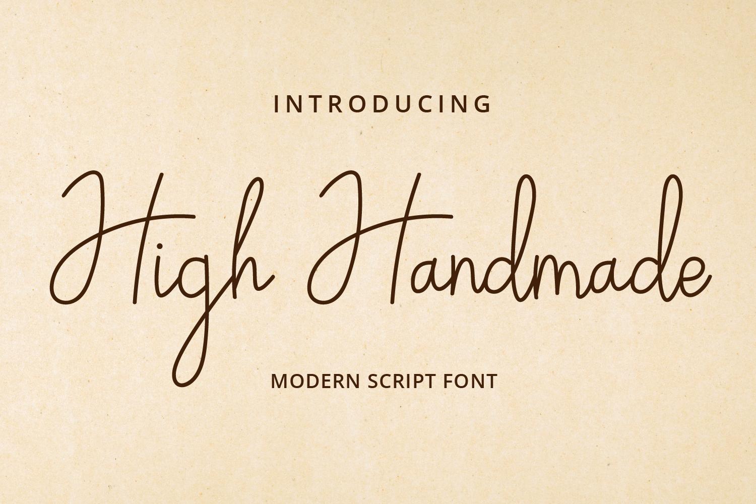 High Handmade Font
