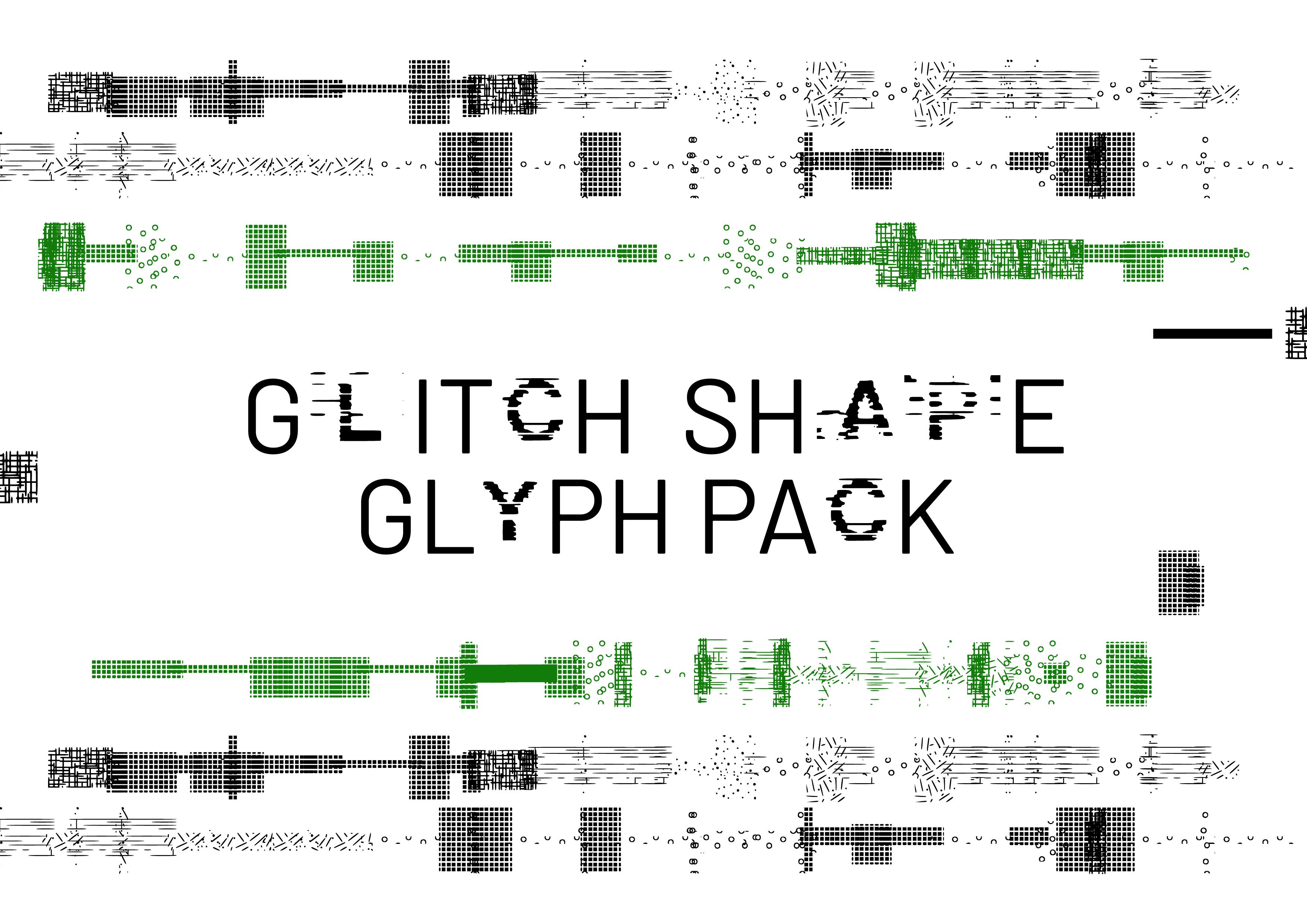Glitch Shape Font