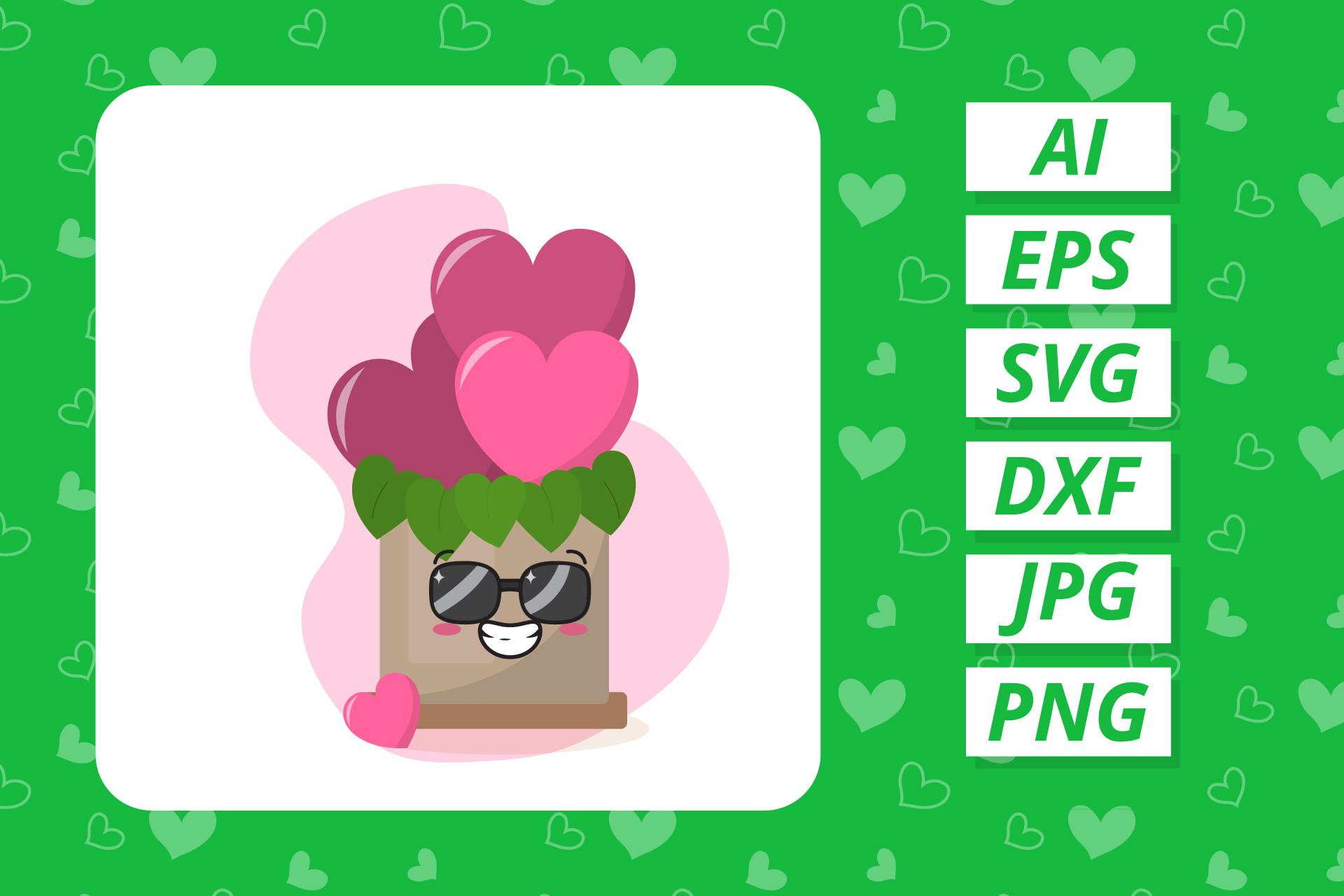 Valentine Houseplant Pot of Love