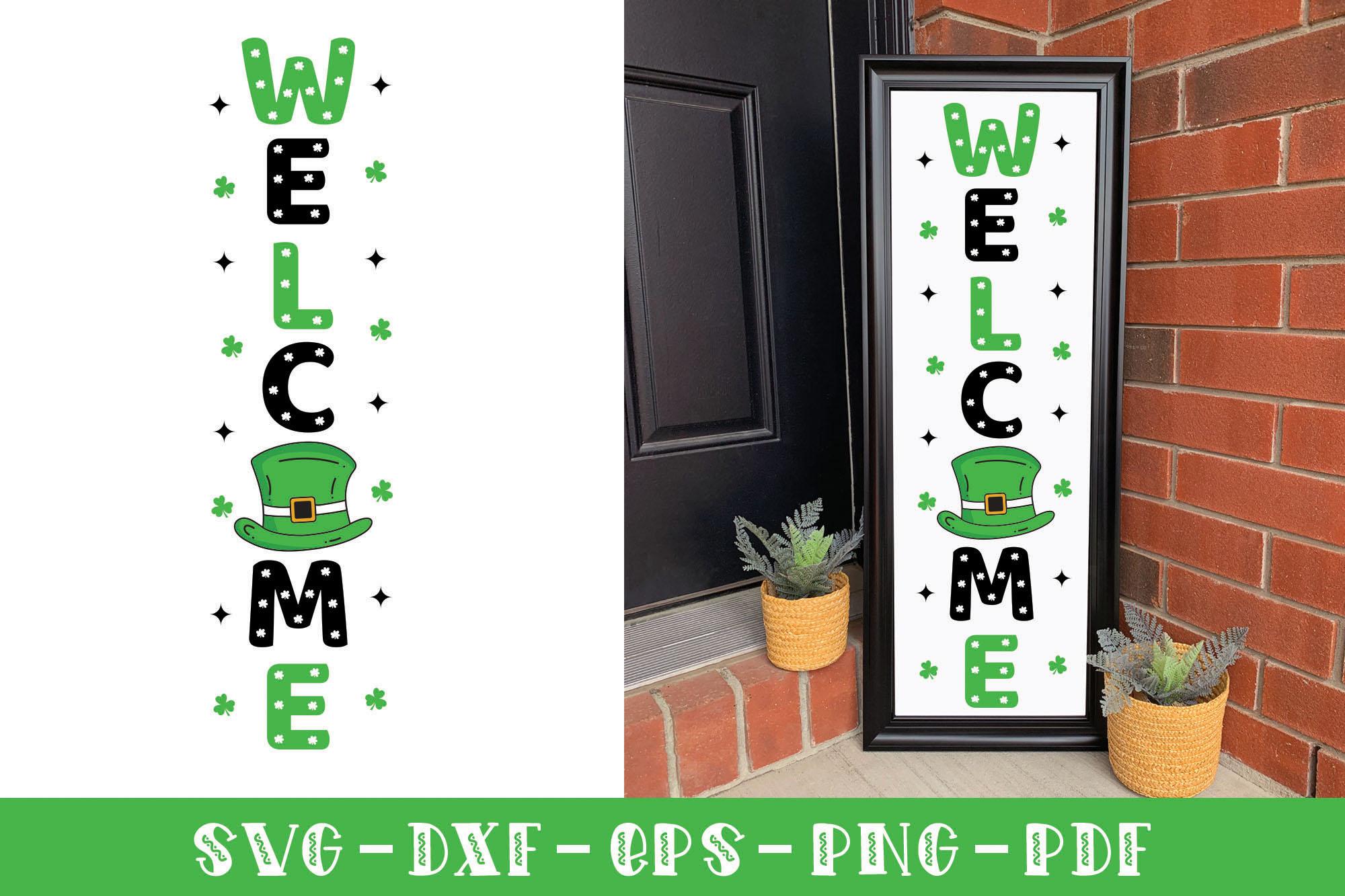 Welcome, St Patrick's Day Porch Sign SVG