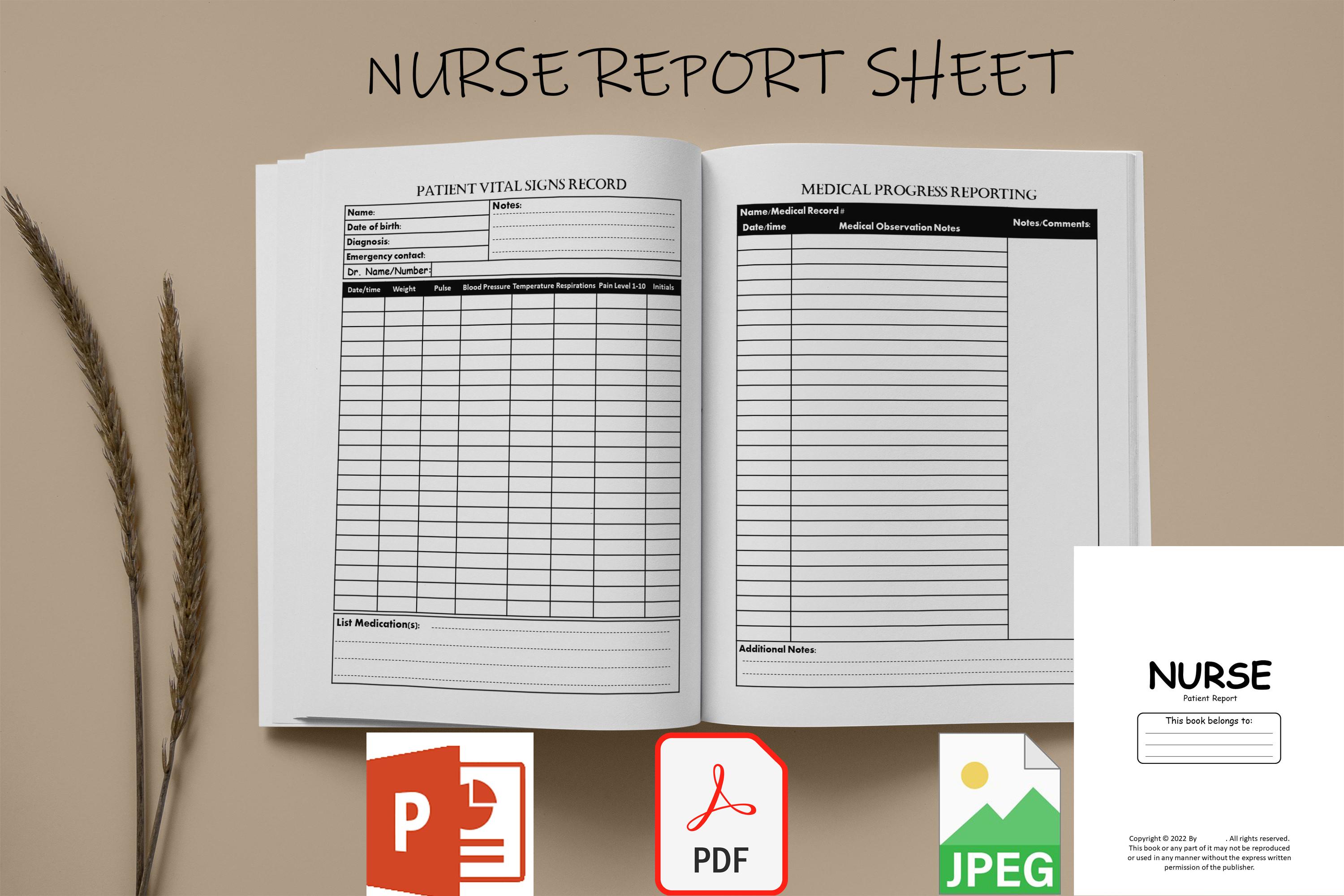 Nurse Report Sheet