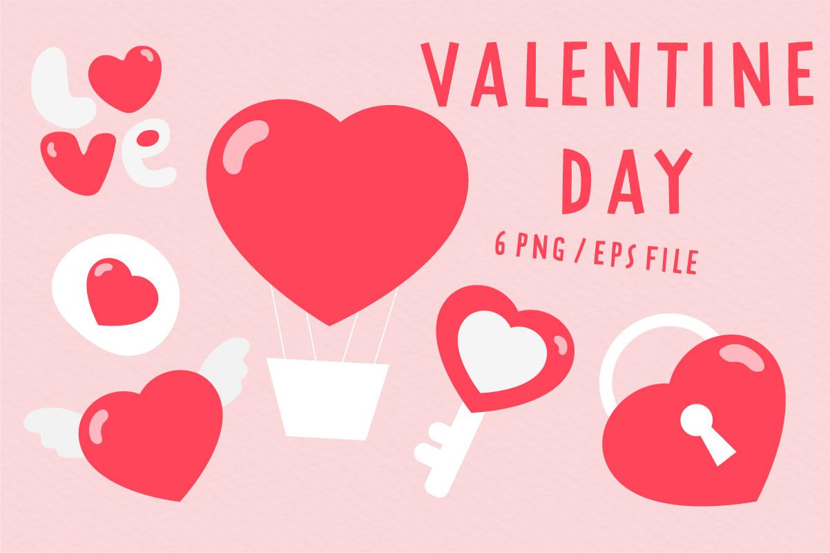Valentine's Day Icon Concept.