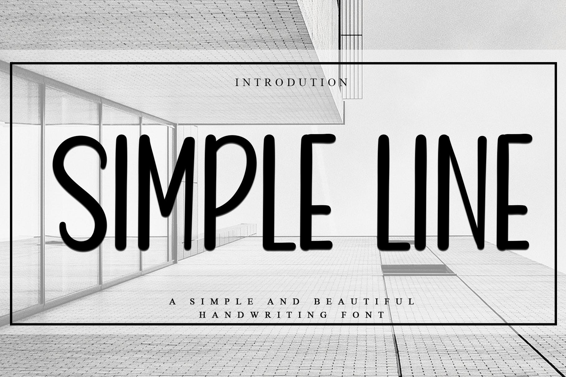 Simple Line Font