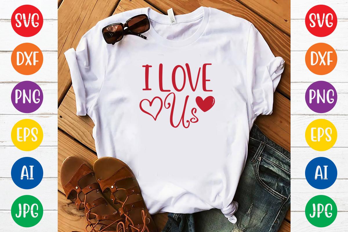I Love Us Svg Design