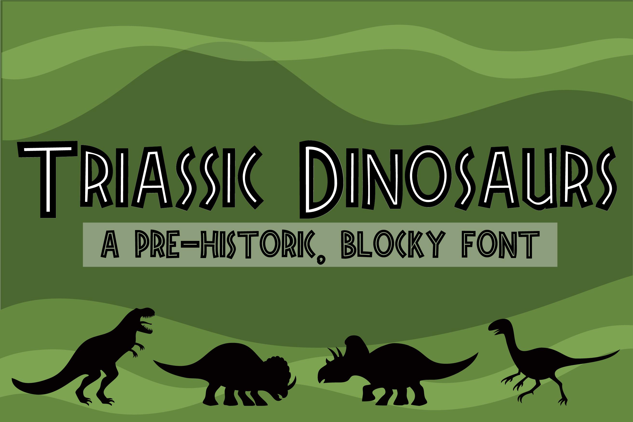 Triassic Dinosaurs Font