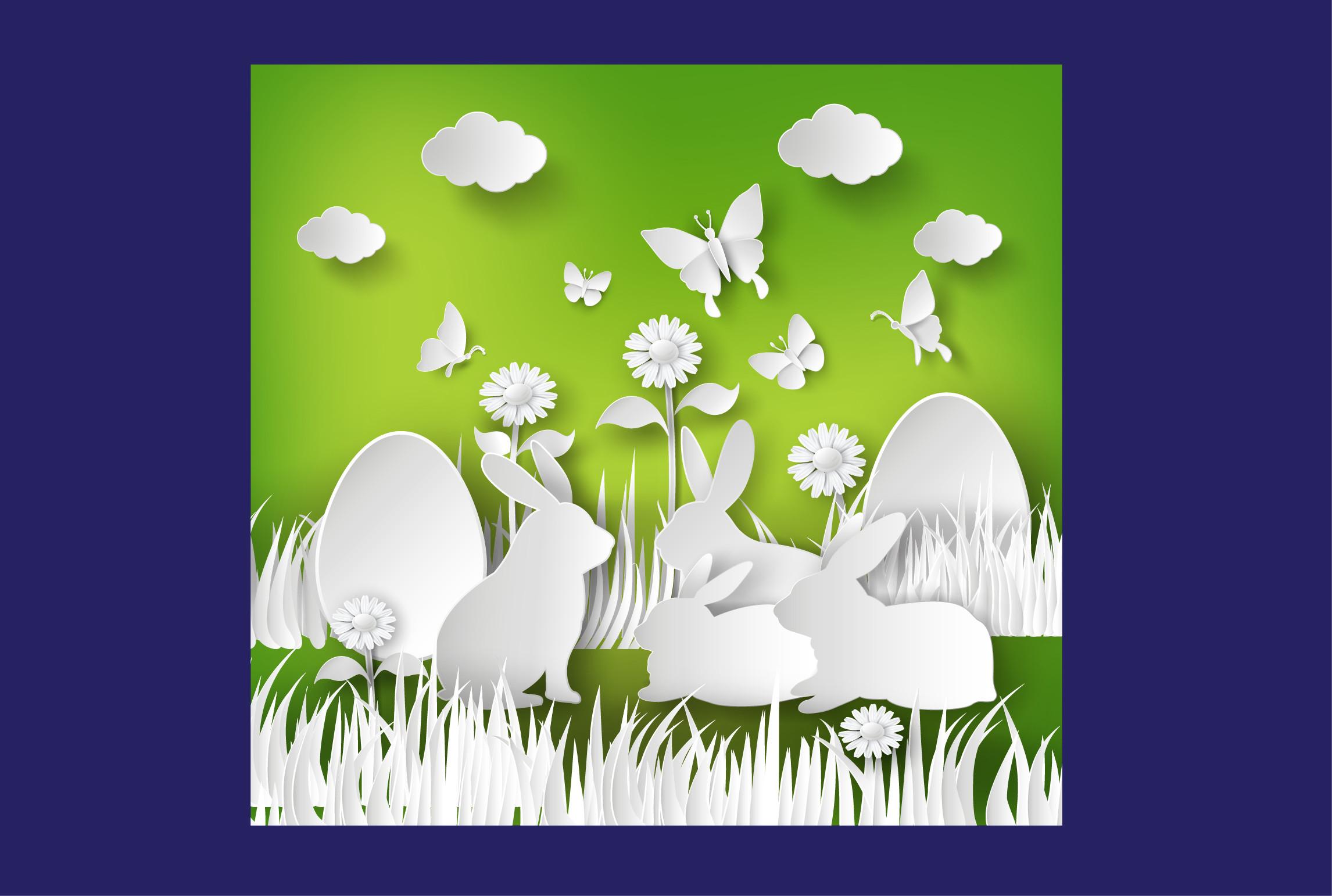 Paper Cut Easter Design