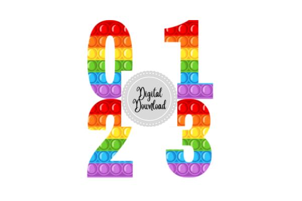 POPIT Number Clipart Design Set 0-9