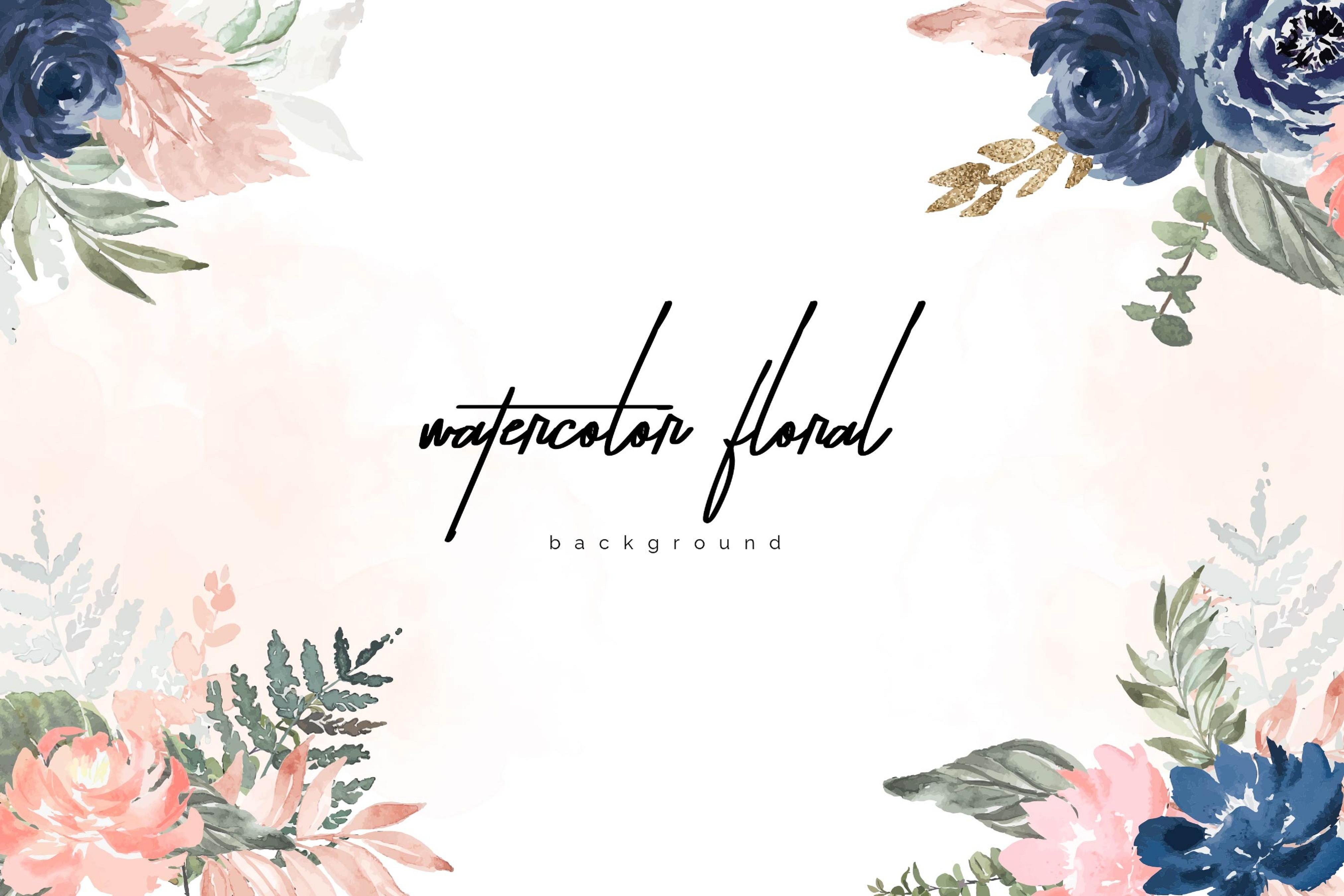 Watercolor Floral Background