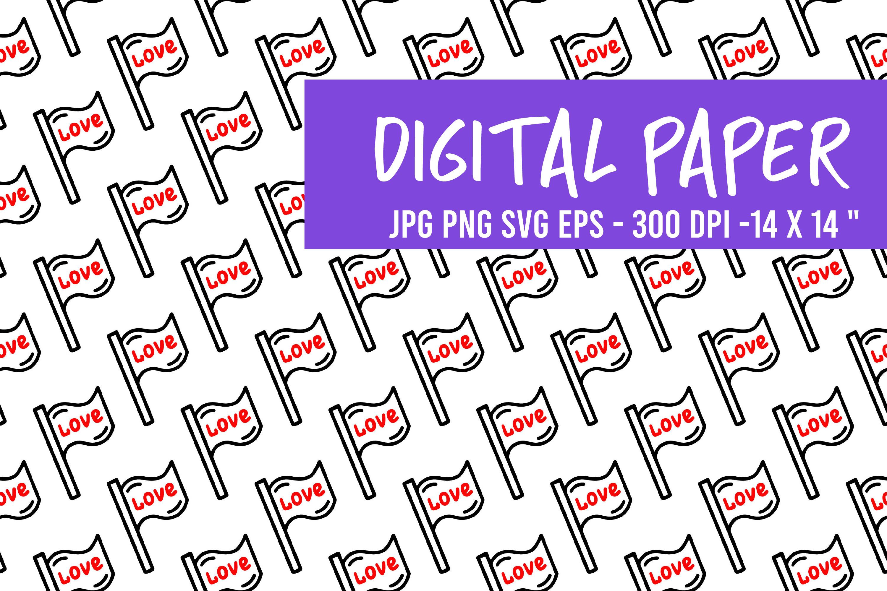 Seamless Pattern with Love Flag