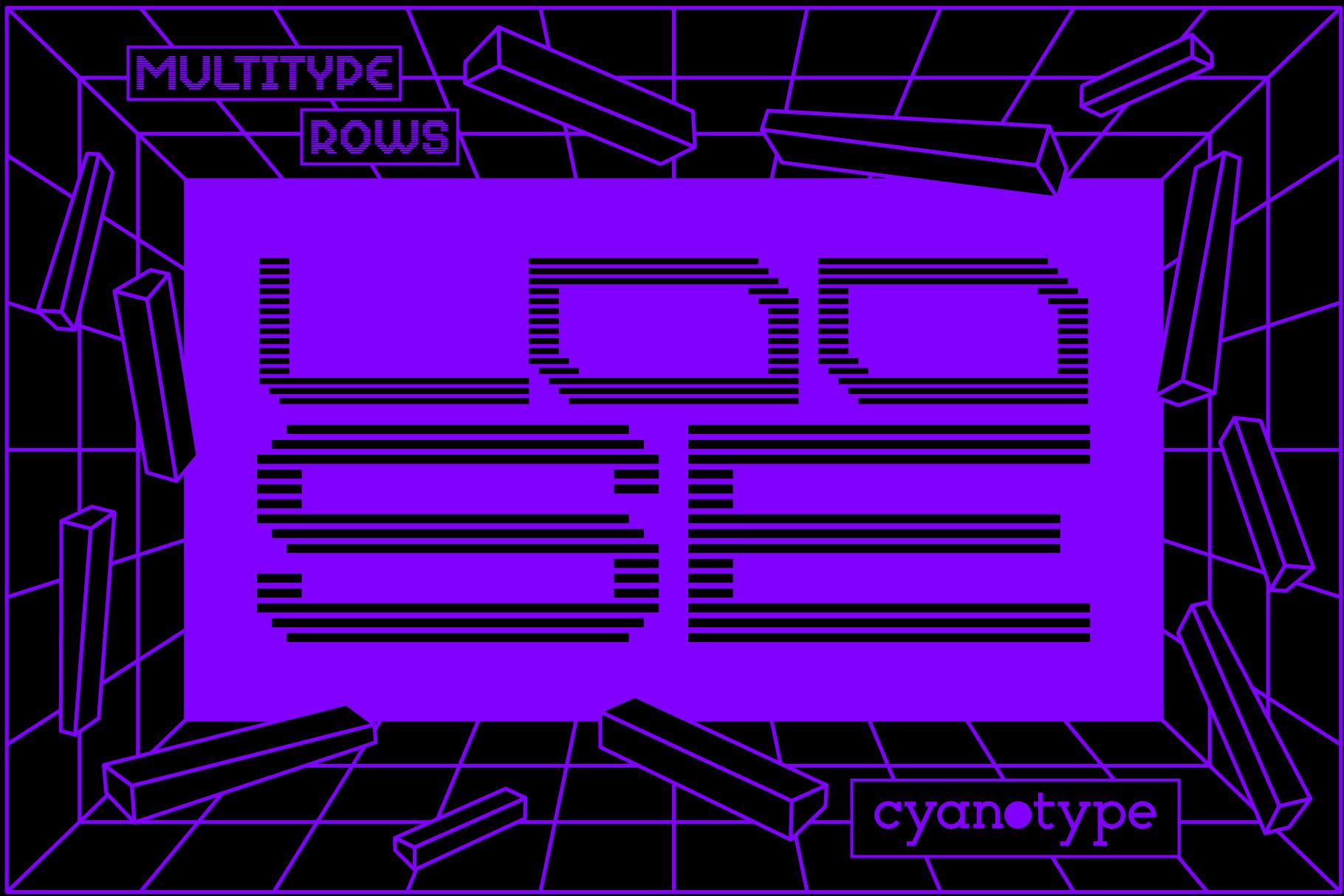 MultiType Rows Loose Font