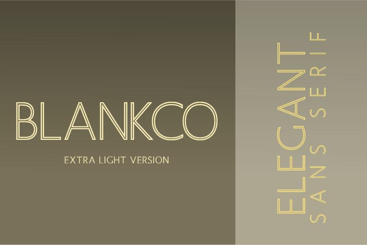 Blankco Outline Extra Light Font