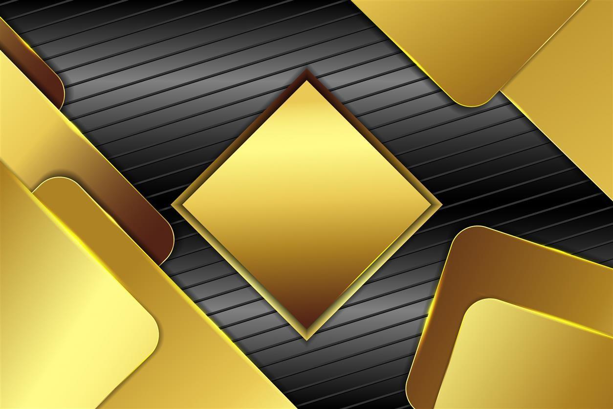 Modern Background Rectangle Shape Gold