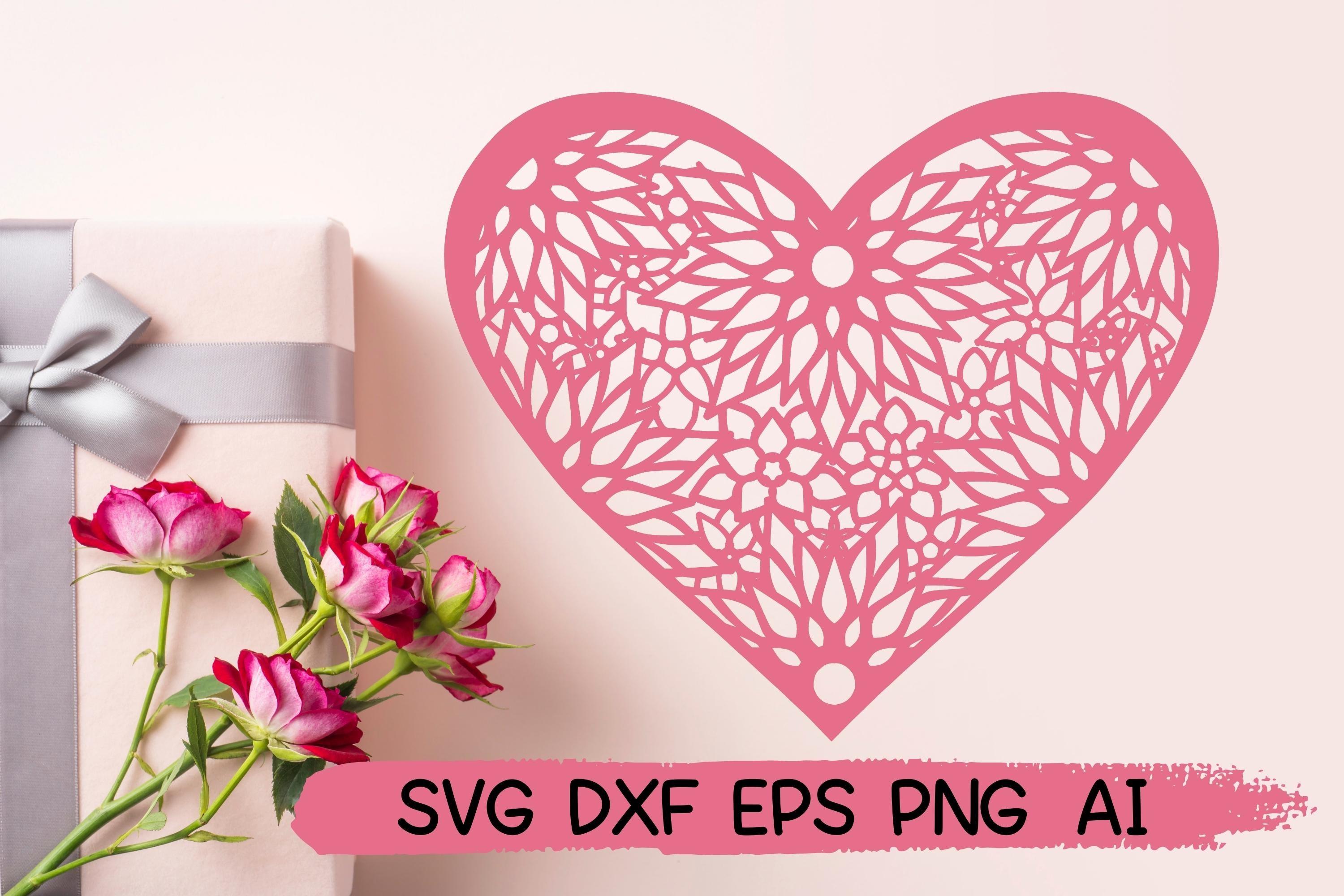 Valentines Day Heart Mandala V17