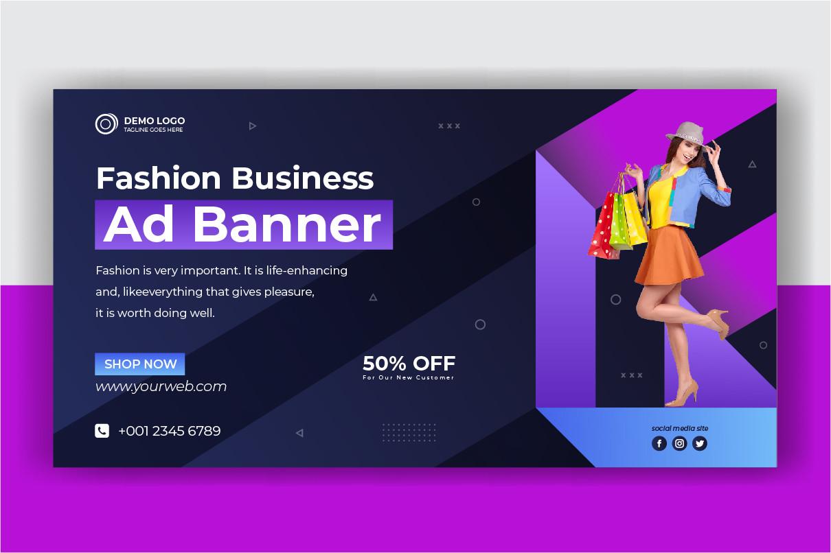 Fashion Sale Web Banner Design Template