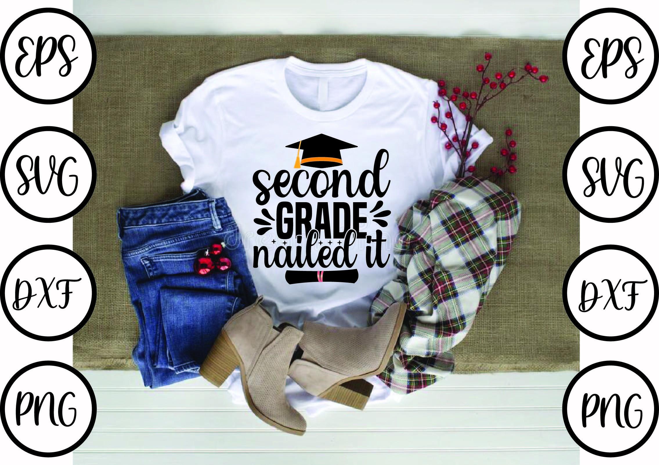 Graduation Svg Design,second Grade Naile