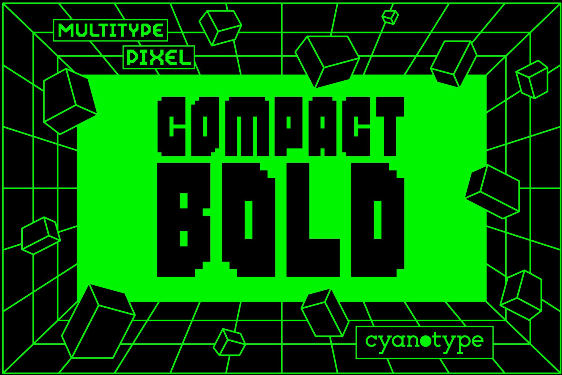 MultiType Pixel Compact Bold Font
