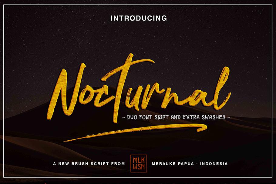 Nocturnal Script Font