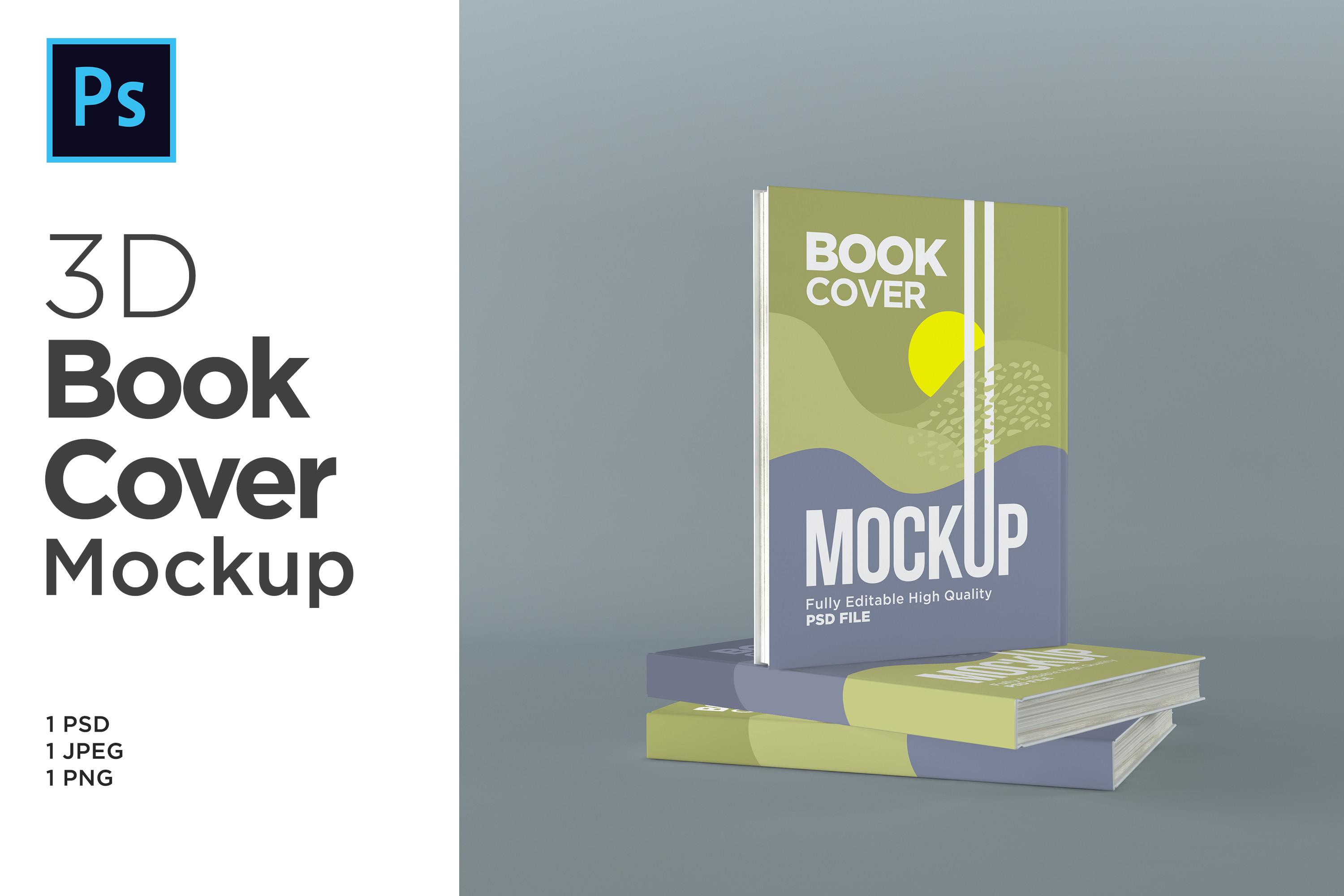 Book Cover Mockup 3d Rendering
