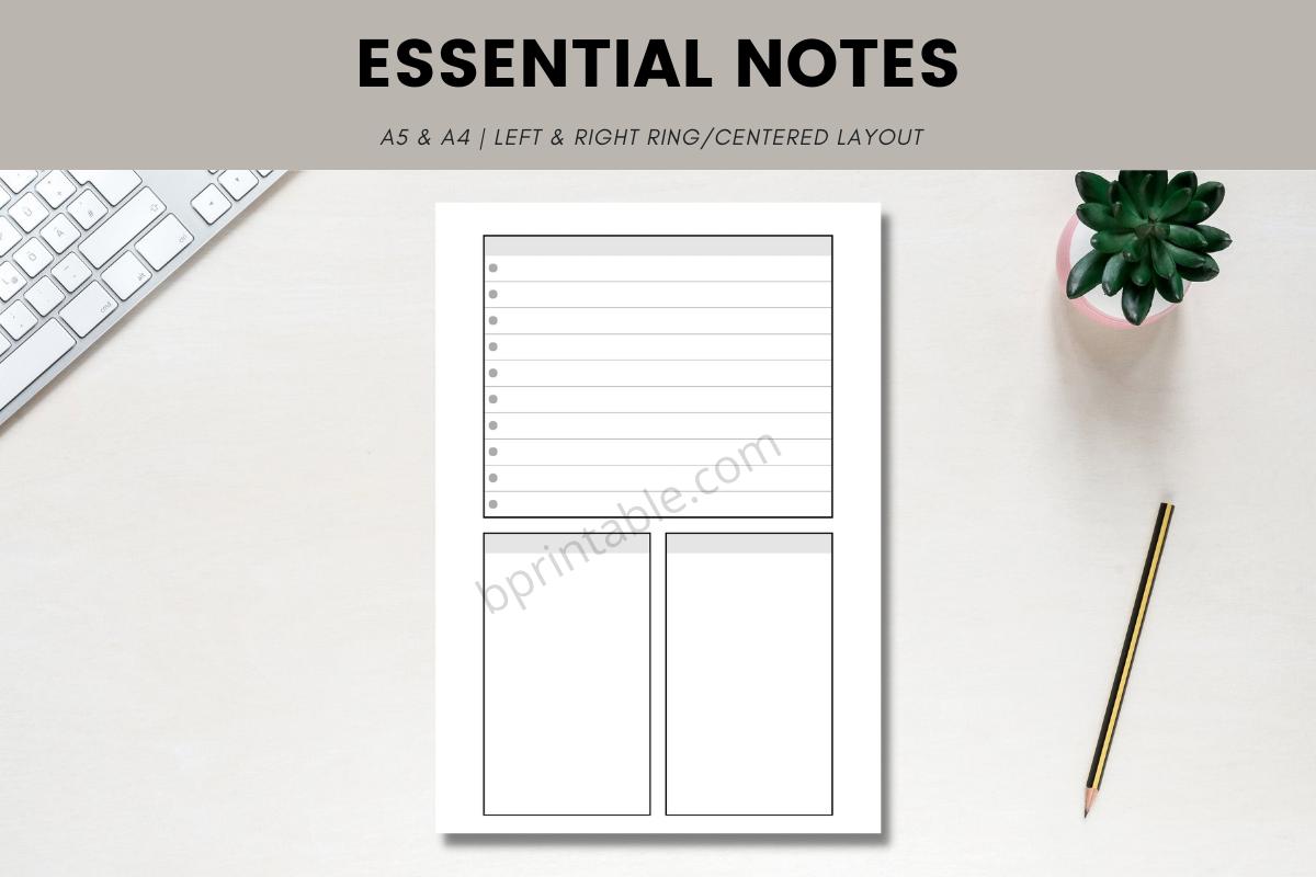 Essential Notes to Do List