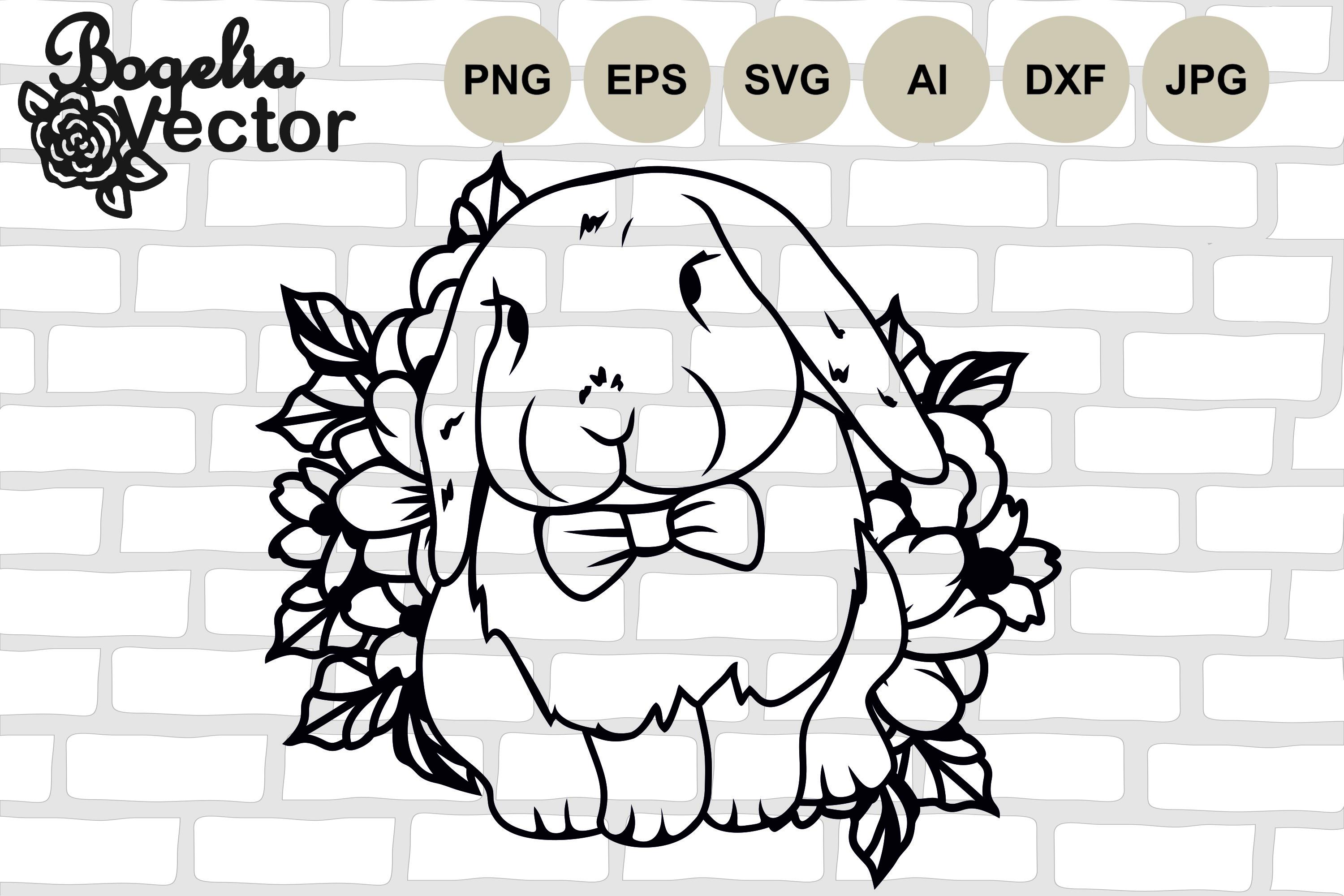 Cute Floral Easter Bunny