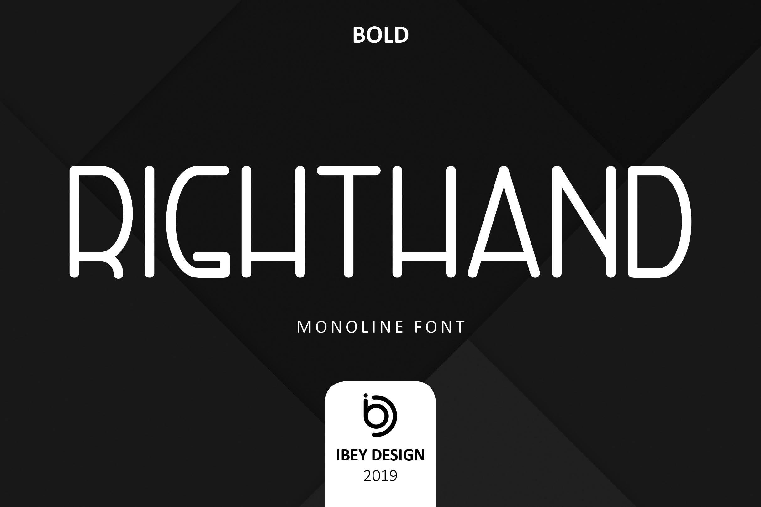 Right Hand Bold Font