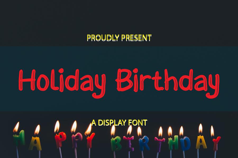 Holiday Birthday Font