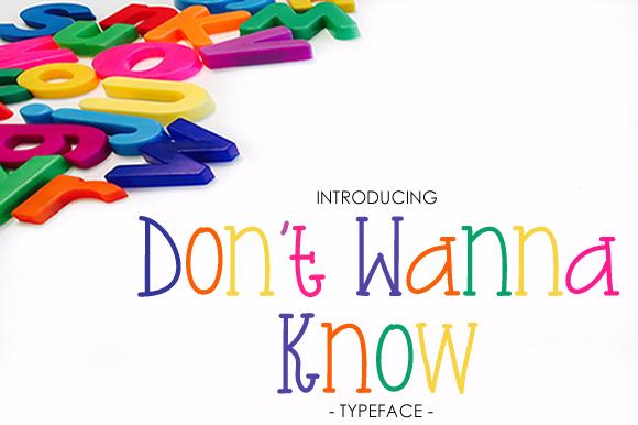 Don't Wanna Know Font