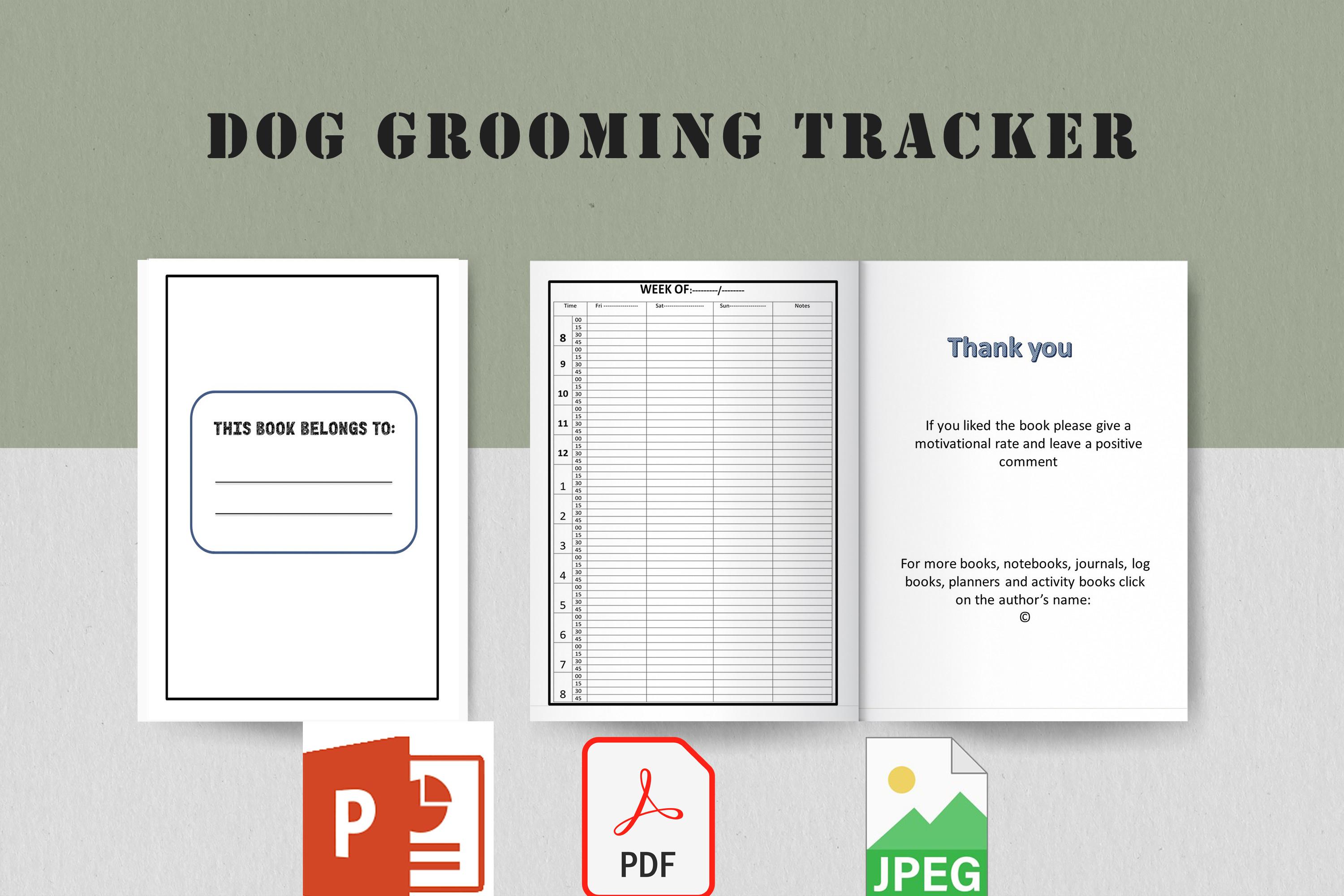 Dog Grooming Planner and Tracker for Kdp