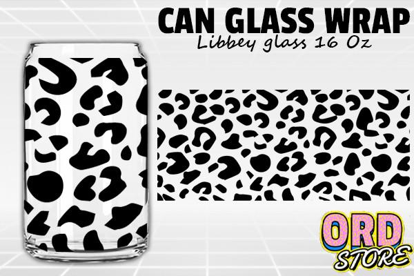 Leopard Print 16 Oz Libbey Glass Wrap