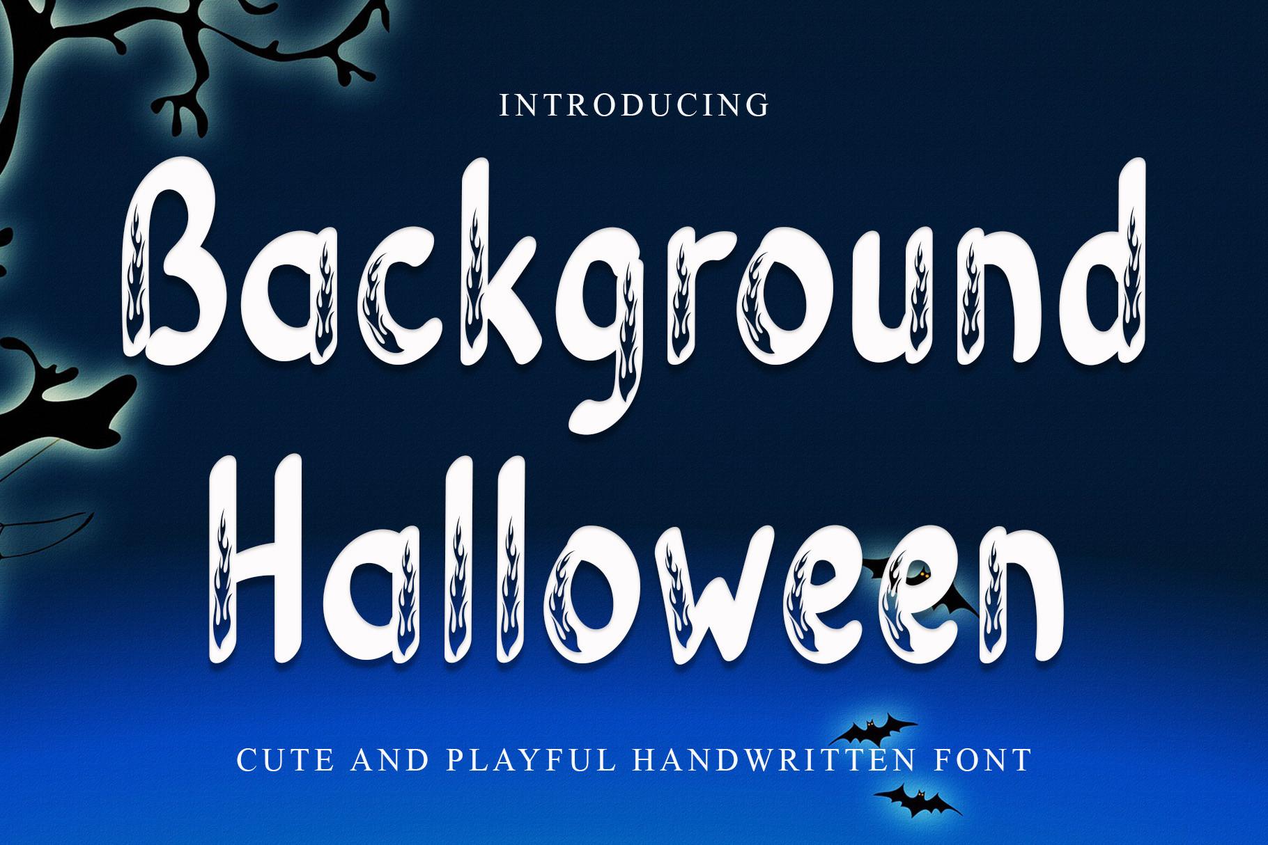Background Halloween Font