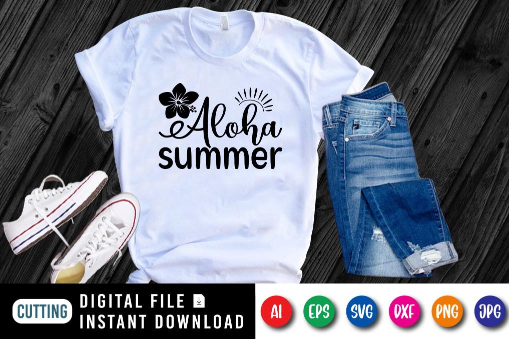 Aloha Summer, Valentine Shirt Flower SVG