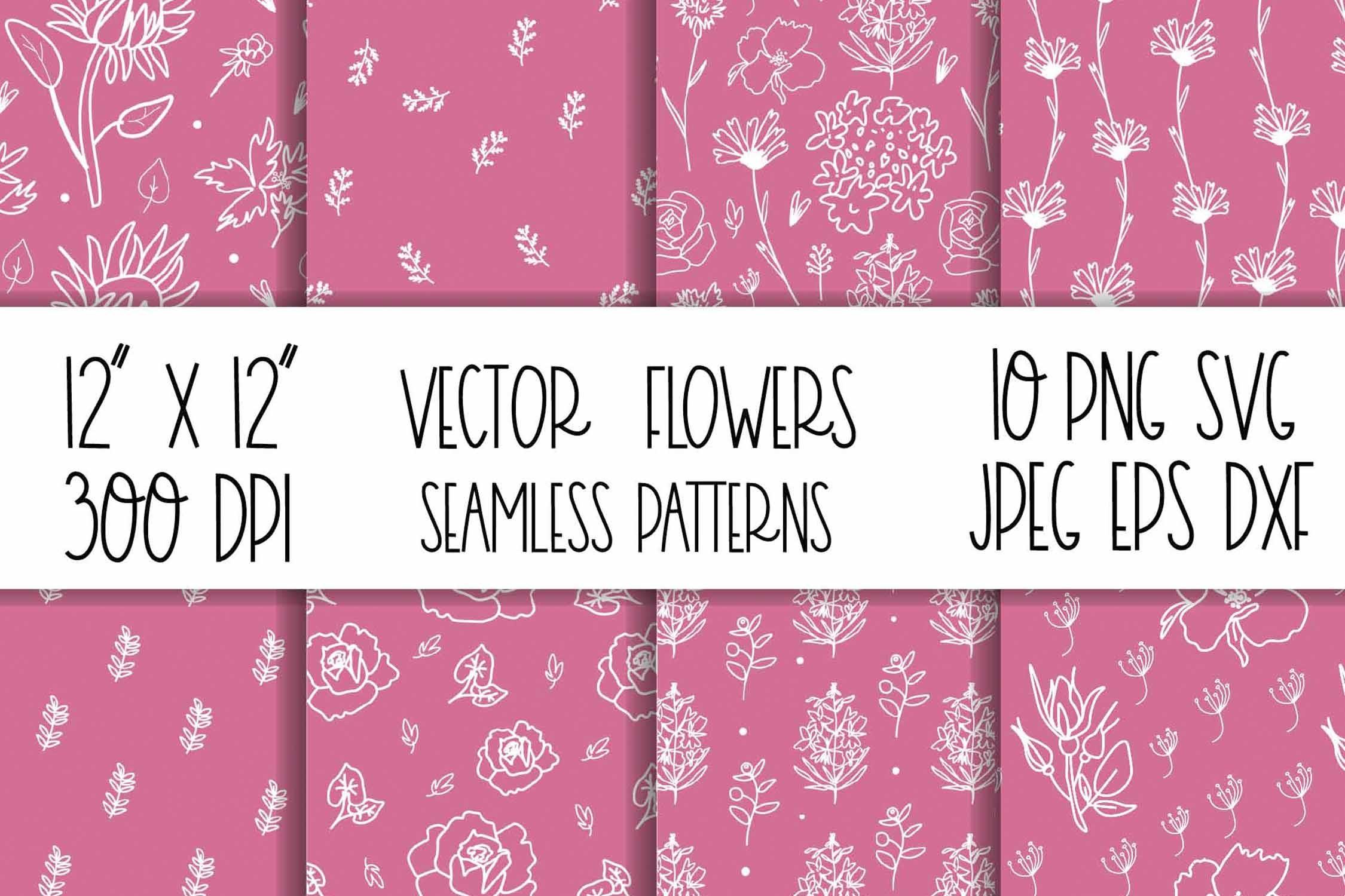 Seamless Floral Pattern Svg