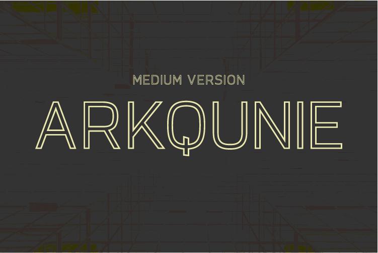 Arkqunie Outline Medium Font
